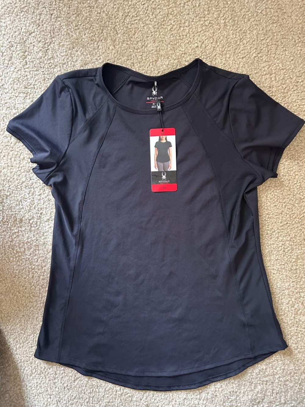 Spyder Women's Black Short Sleeve Performance Tee